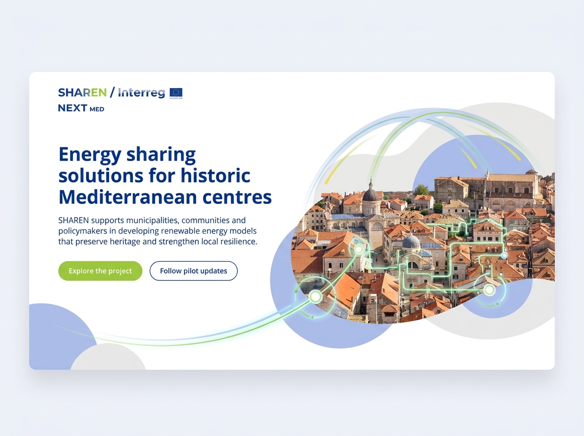 SHAREN website hero mockup